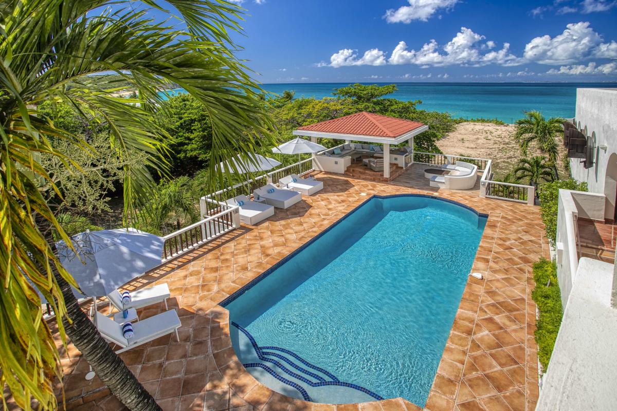 21 - Joie de Vivre - Pool View from Corner with Day Beds